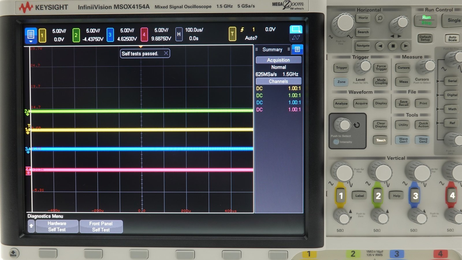 Keysight MSOX4154A Mixed Signal Oscilloscope / 1.5 GHz / 4 Analog plus 16 Digital Channels