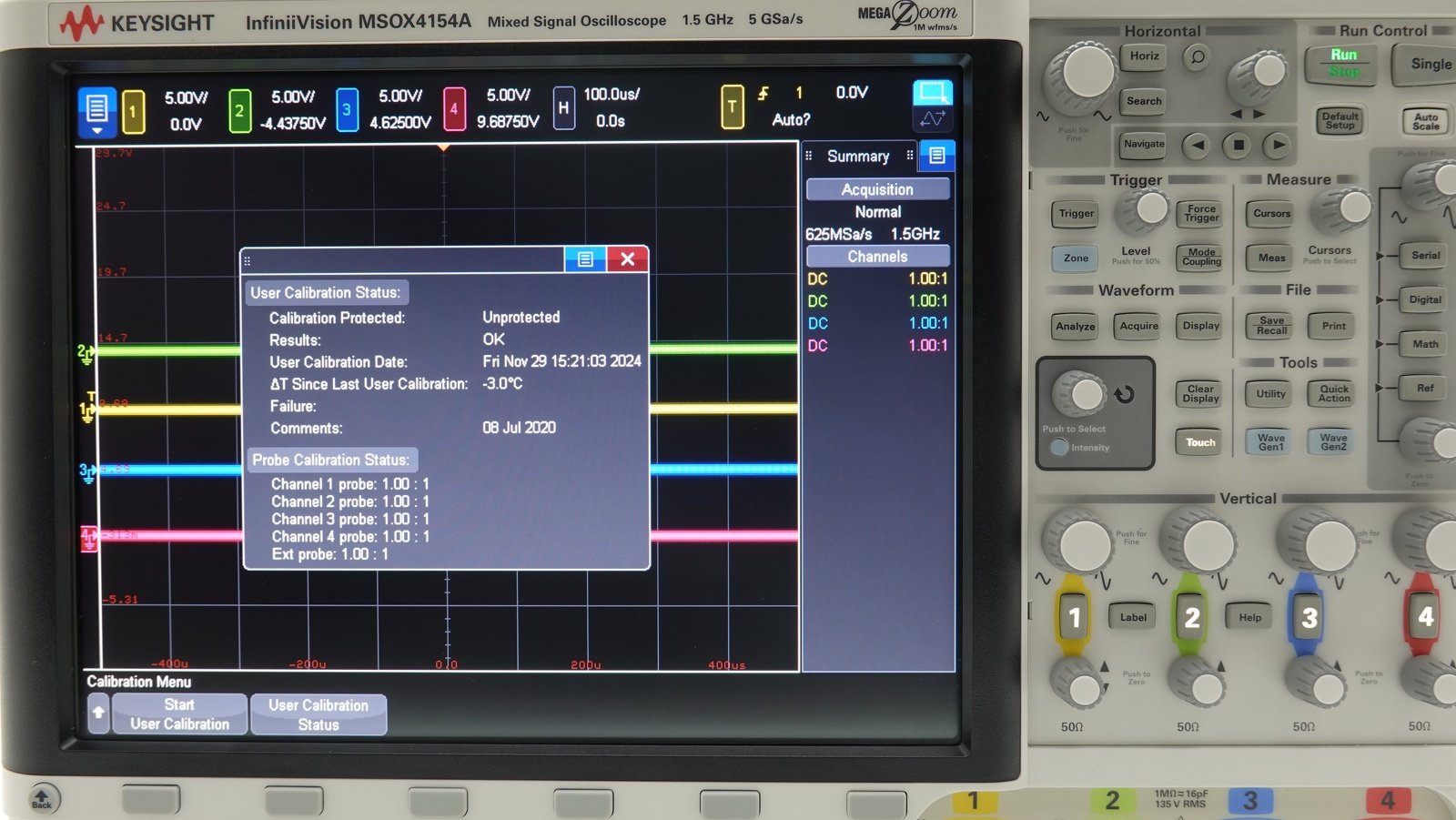 Keysight MSOX4154A Mixed Signal Oscilloscope / 1.5 GHz / 4 Analog plus 16 Digital Channels