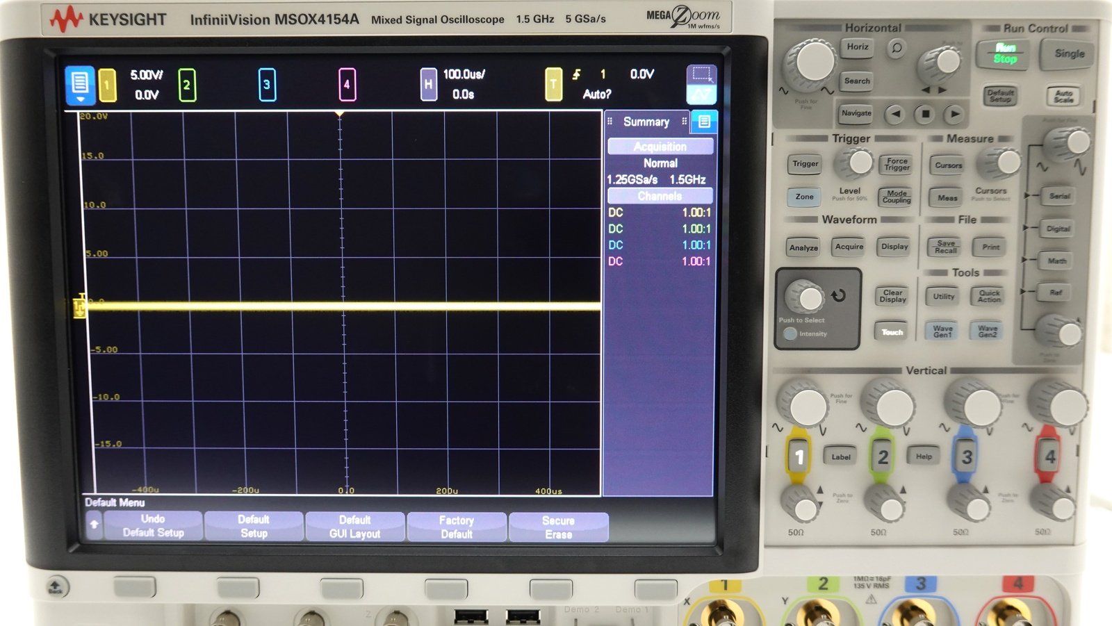 Keysight MSOX4154A Mixed Signal Oscilloscope / 1.5 GHz / 4 Analog plus 16 Digital Channels