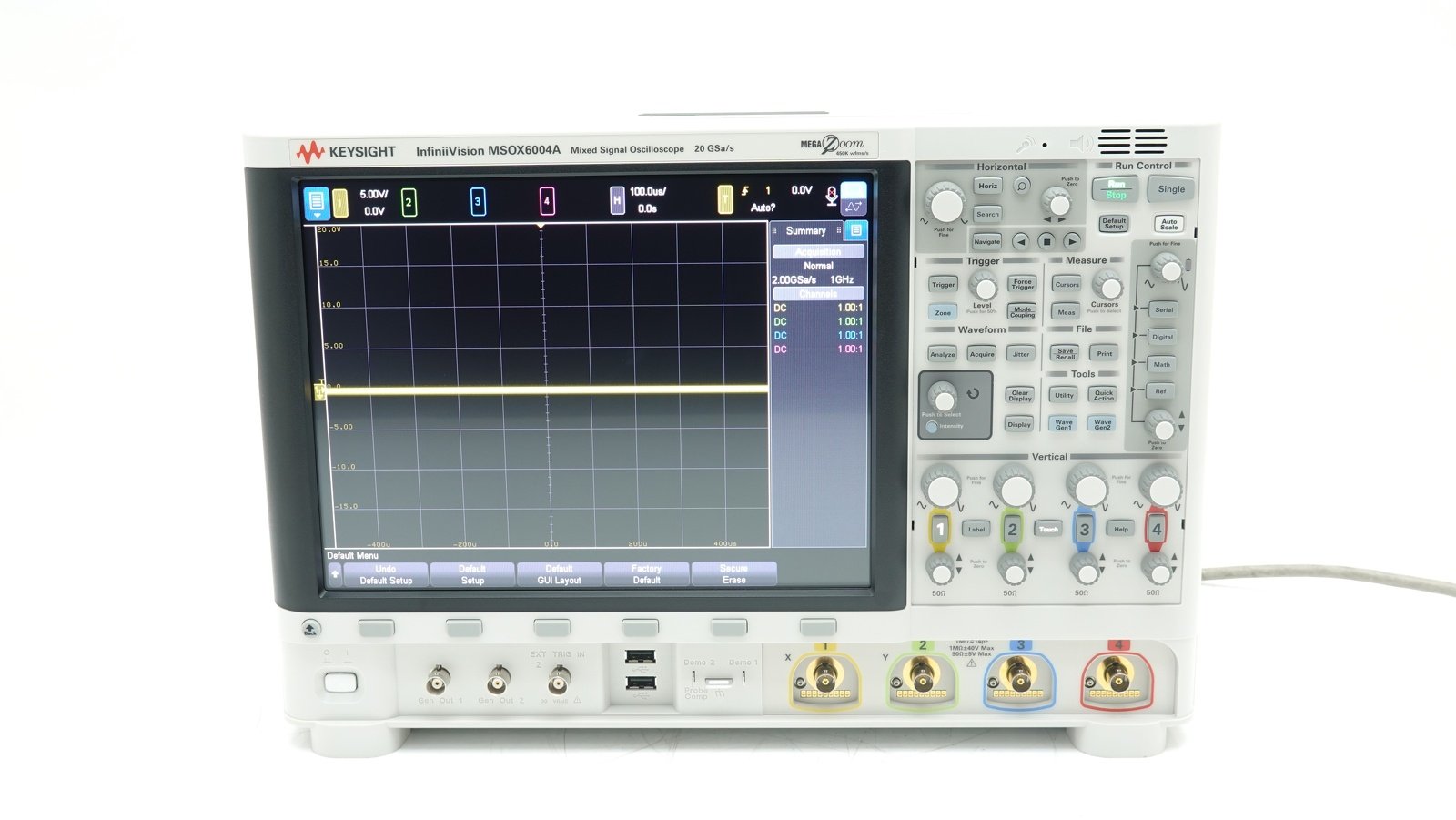 Keysight MSOX6004A Mixed Signal Oscilloscope / 1 GHz to 6 GHz / 4 Analog Plus 16 Digital Channels