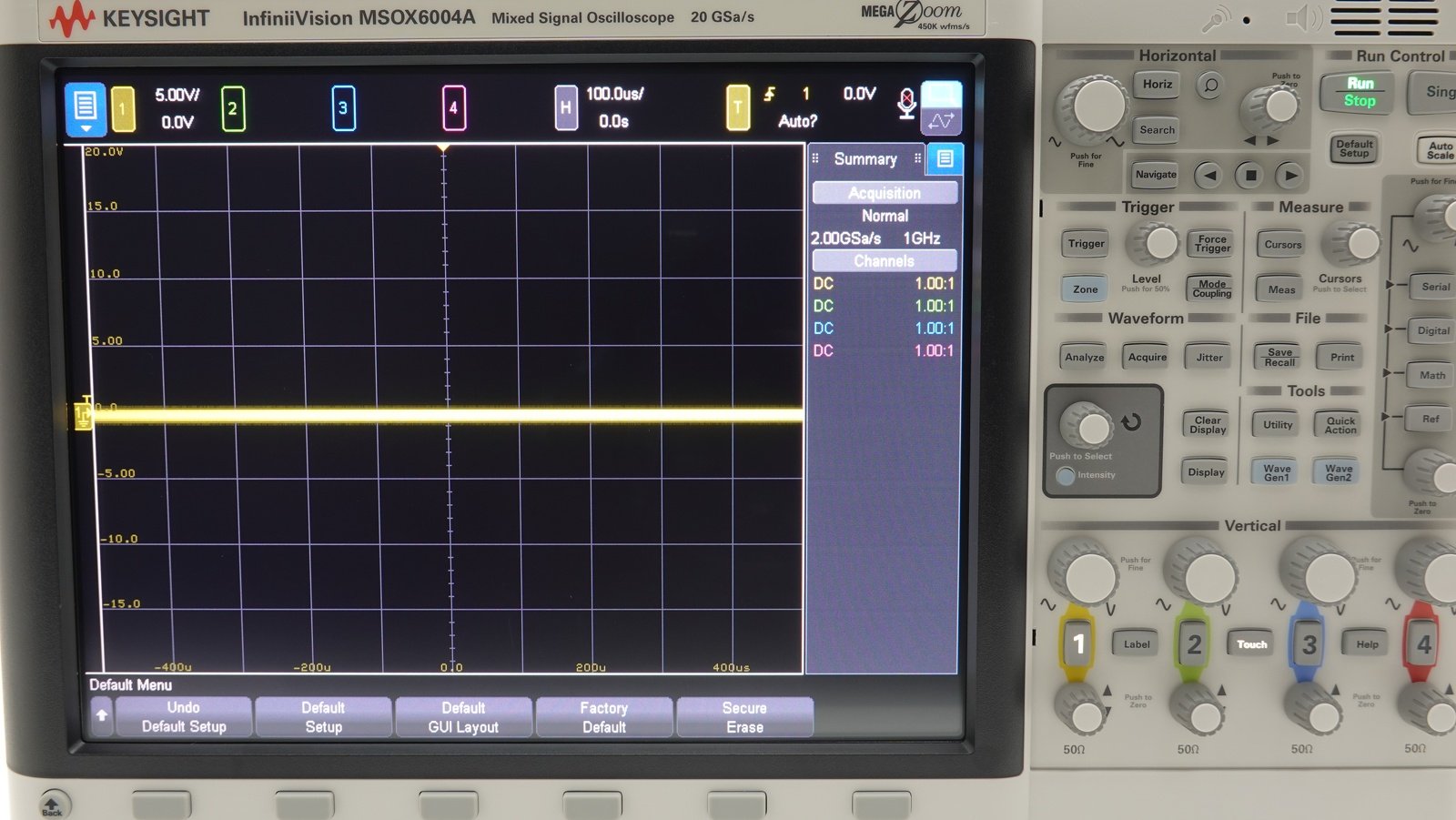 Keysight MSOX6004A Mixed Signal Oscilloscope / 1 GHz to 6 GHz / 4 Analog Plus 16 Digital Channels