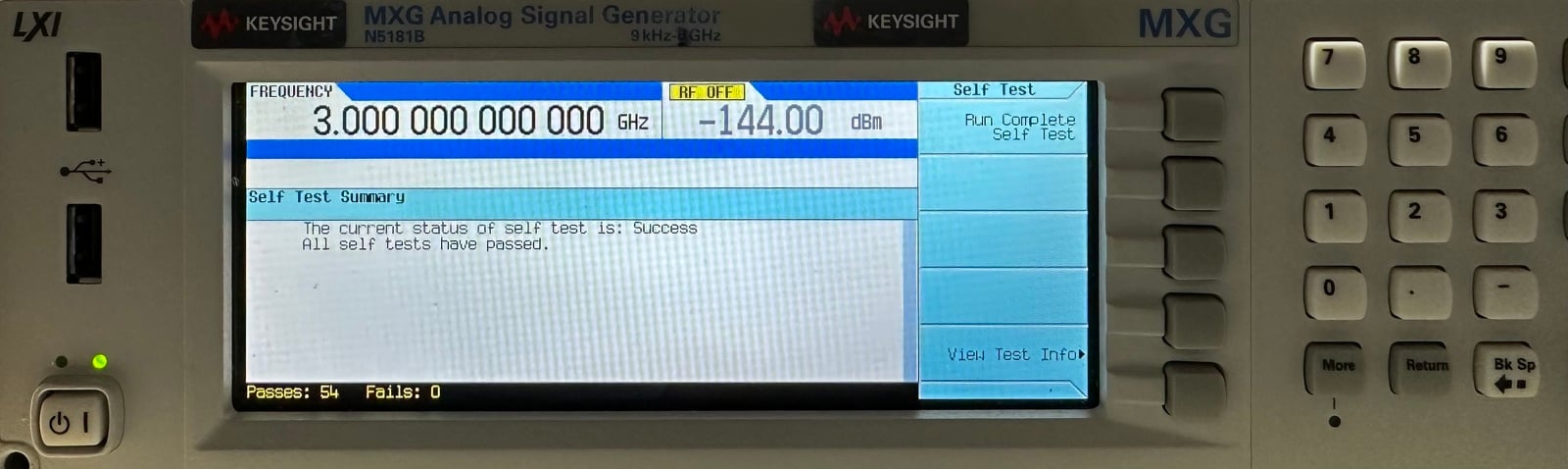 Keysight N5181B-503 9 kHz to 3 GHz