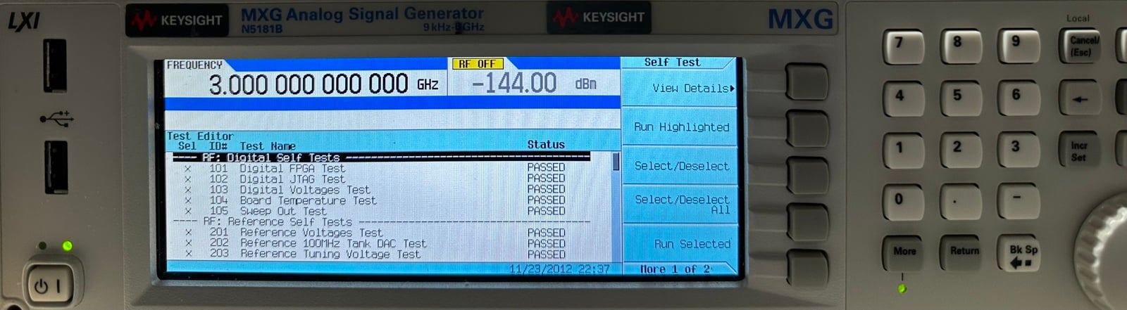 Keysight N5181B-503 9 kHz to 3 GHz