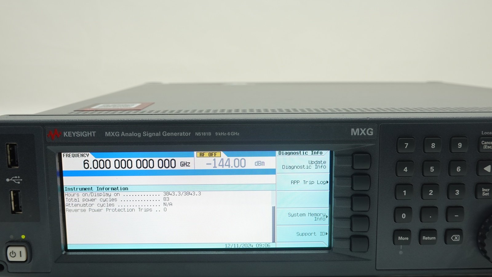 Keysight N5181B-506 9 kHz to 6 GHz