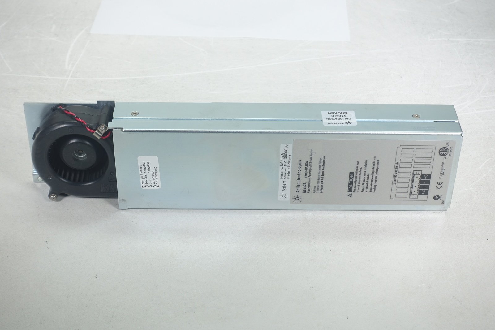 Keysight N6752A High-Performance Autoranging DC Power Module / 50V / 10A / 100W