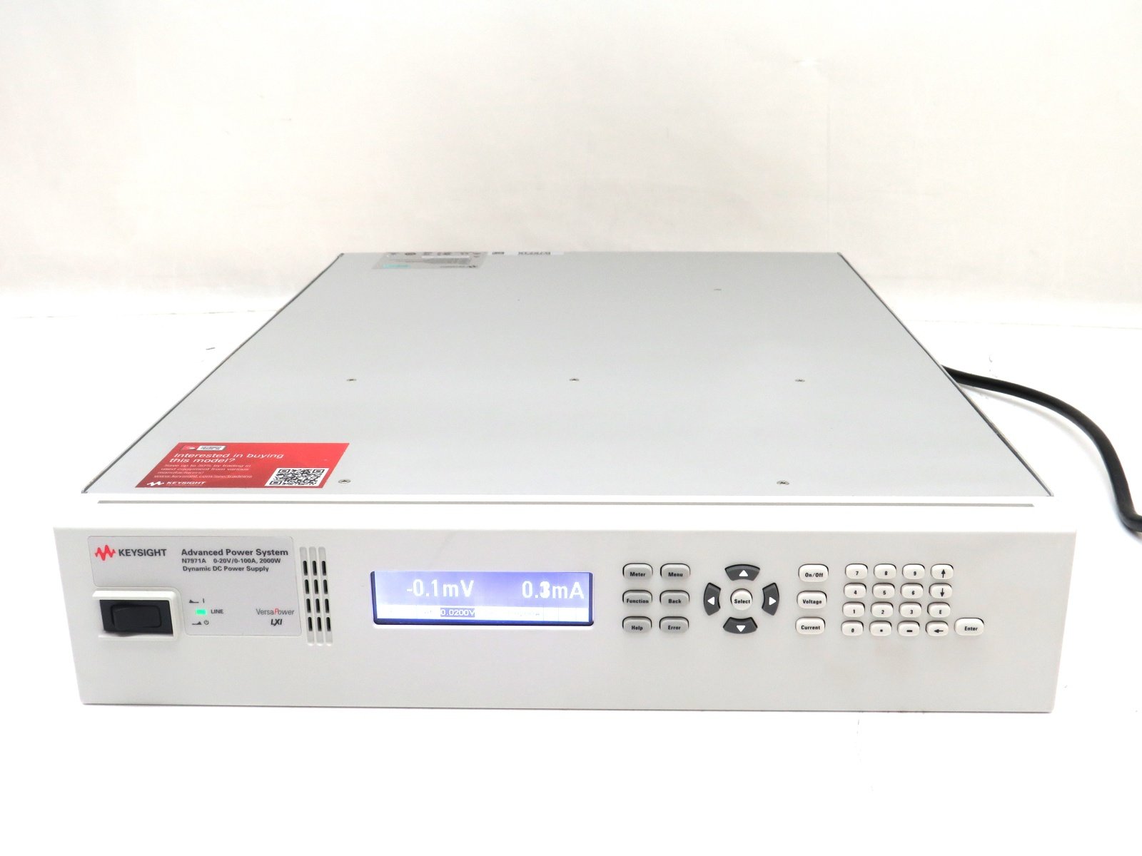 Keysight N7971A Advanced Dynamic DC Power Supply System / 20V / 100A / 2000W