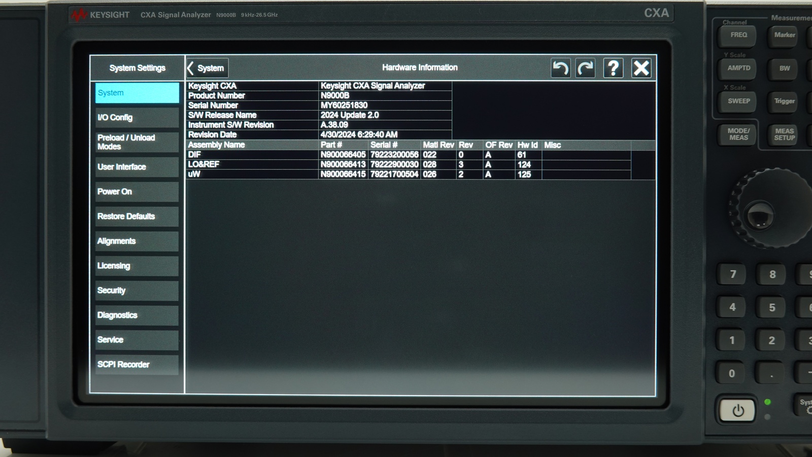 Keysight N9000B-526 9 kHz to 26.5 GHz