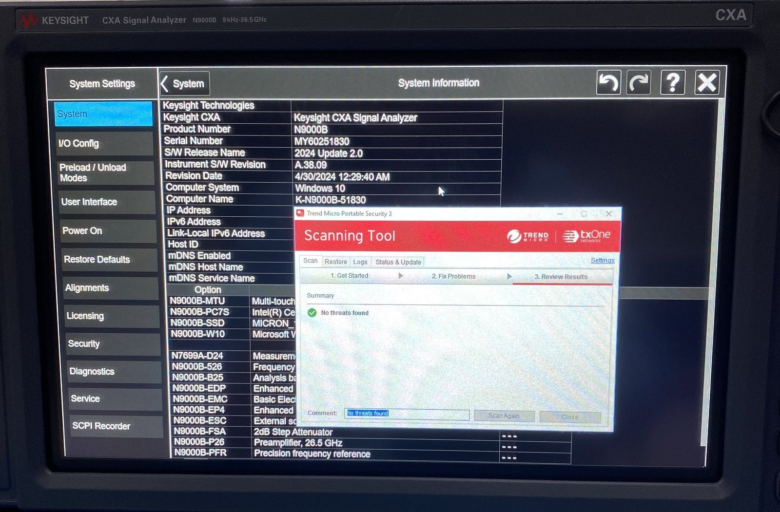 Keysight N9000B-526 9 kHz to 26.5 GHz