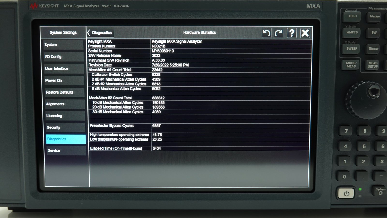 Keysight N9021B-550 10 Hz to 50 GHz