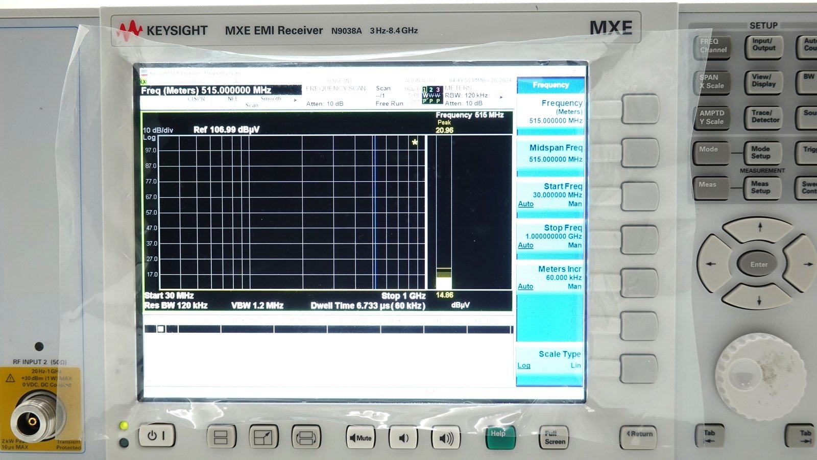 Keysight N9038A-508 3 Hz to 8.4 GHz