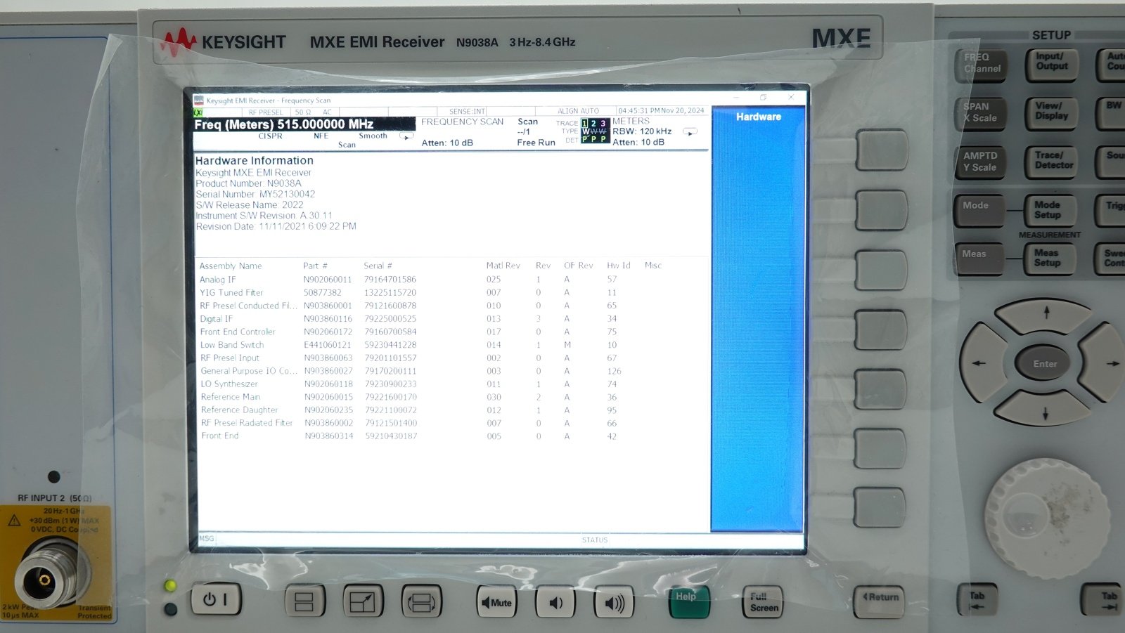 Keysight N9038A-508 3 Hz to 8.4 GHz