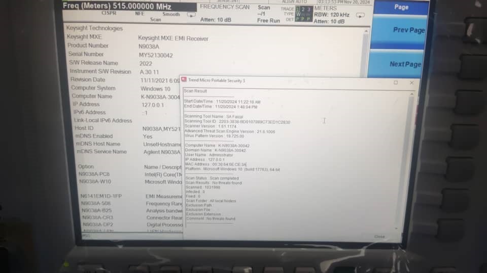 Keysight N9038A-508 3 Hz to 8.4 GHz