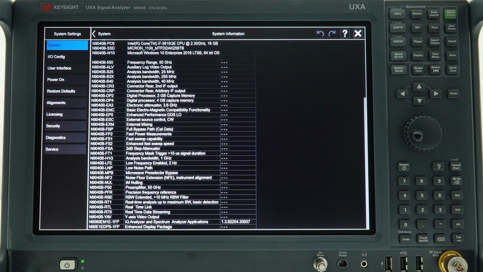 Keysight N9040B-550 2 Hz to 50 GHz