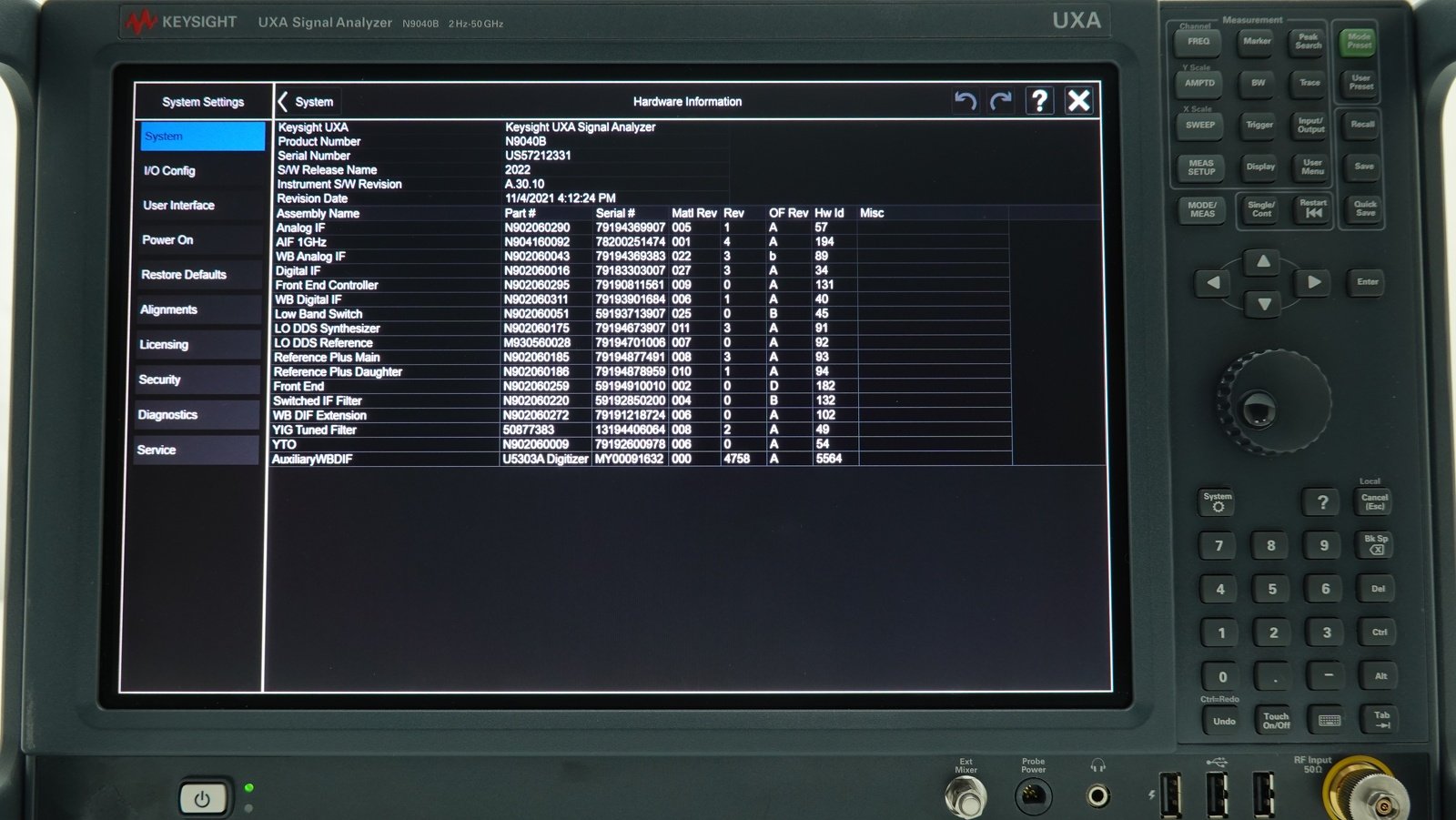 Keysight N9040B-550 2 Hz to 50 GHz