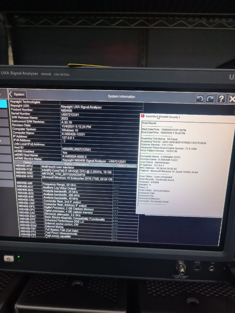 Keysight N9040B-550 2 Hz to 50 GHz