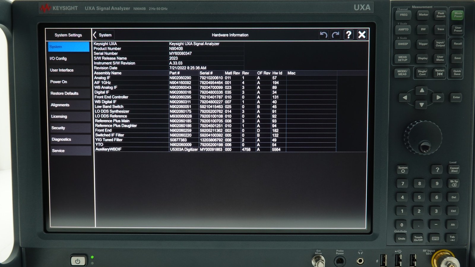 Keysight N9040B-550 2 Hz to 50 GHz