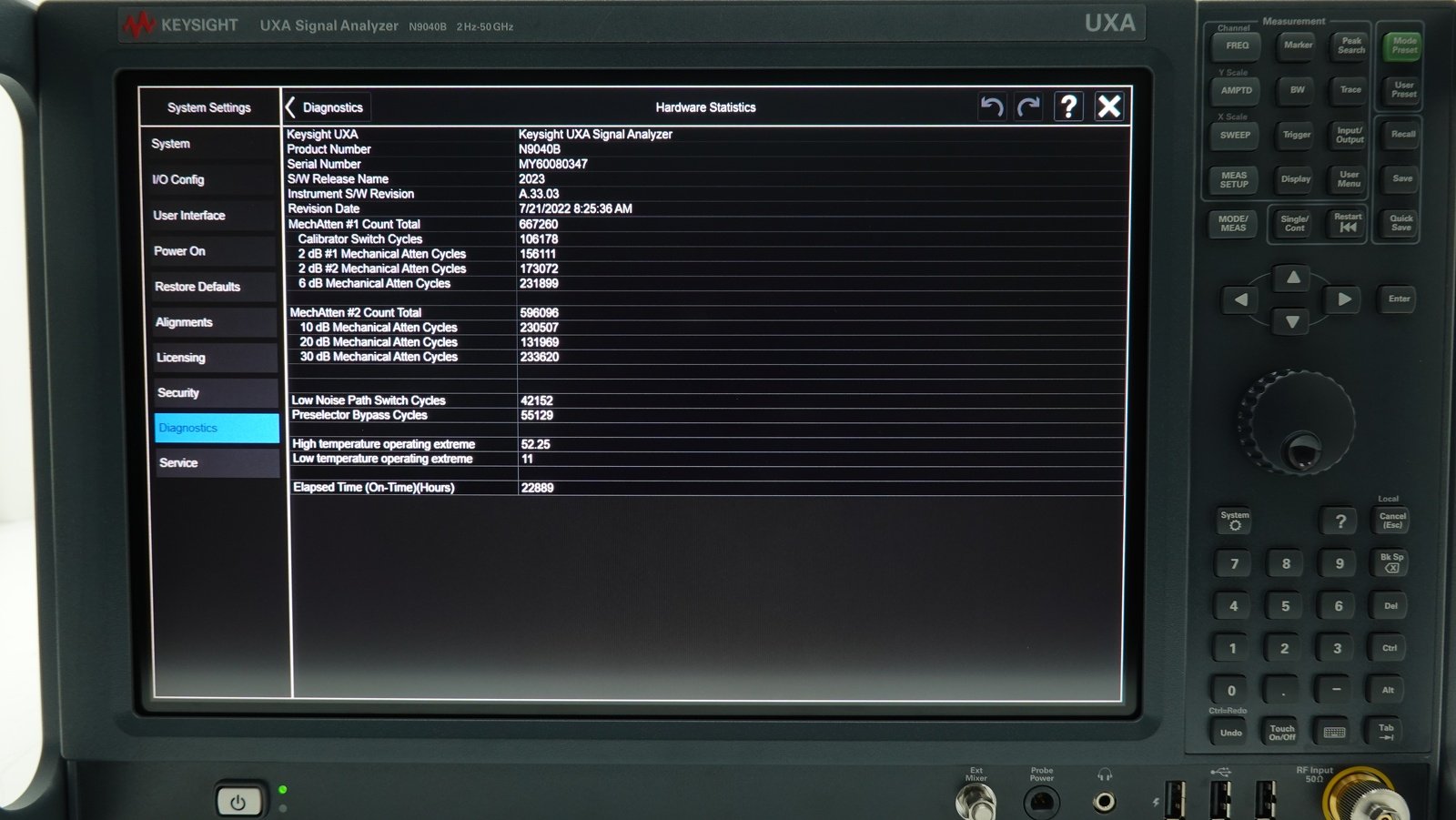 Keysight N9040B-550 2 Hz to 50 GHz