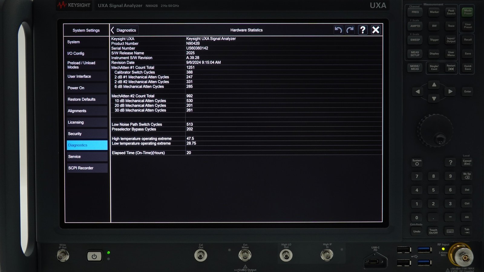 Keysight N9042B-550 2 Hz to 50 GHz