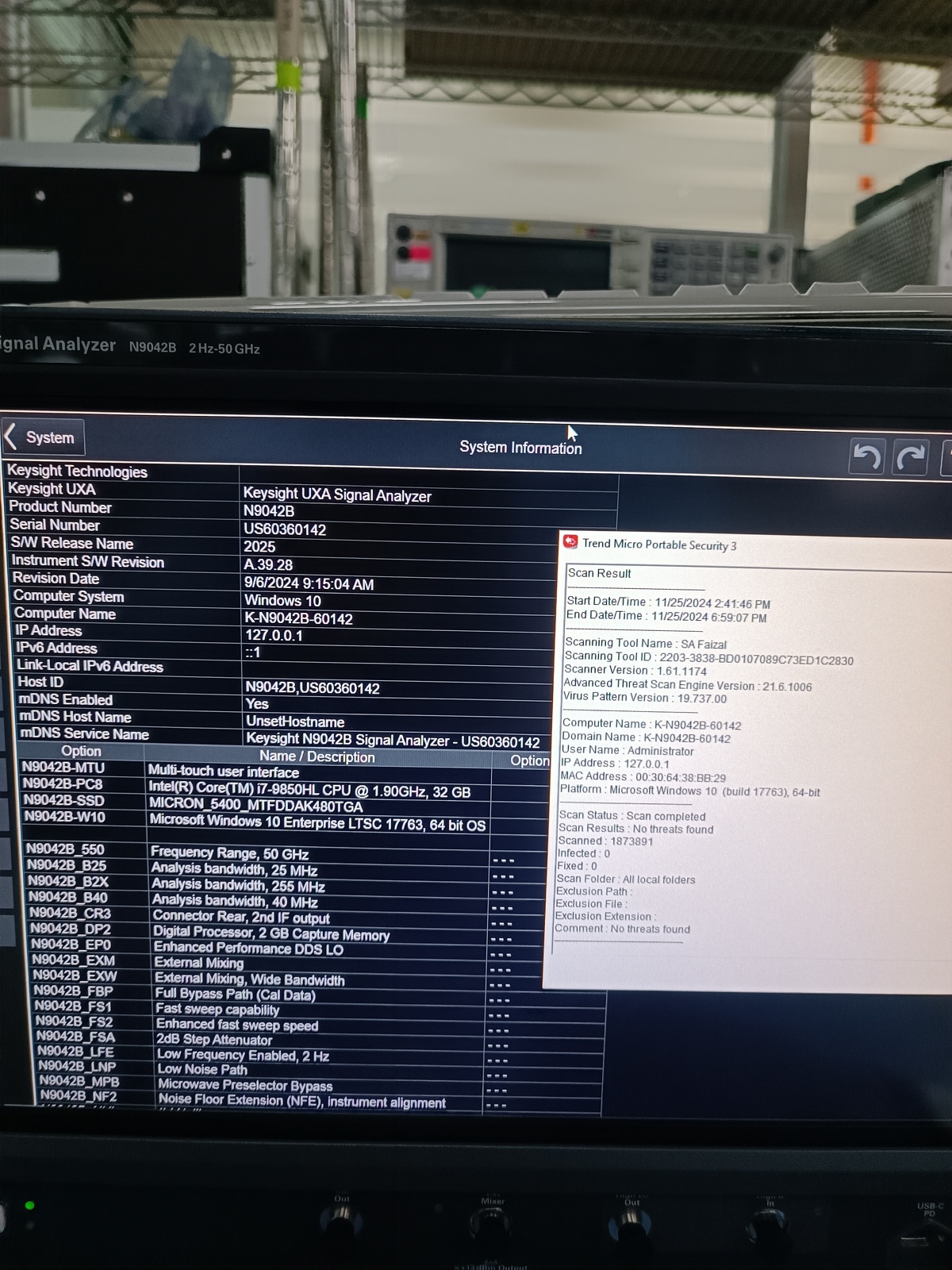 Keysight N9042B-550 2 Hz to 50 GHz