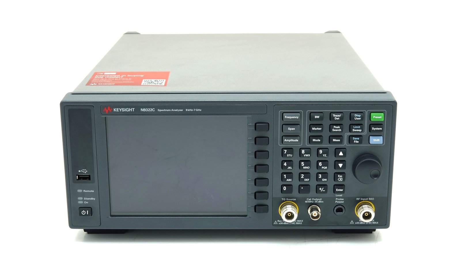 Keysight N9322C Basic Spectrum Analyzer (BSA) / 9 kHz to 7 GHz